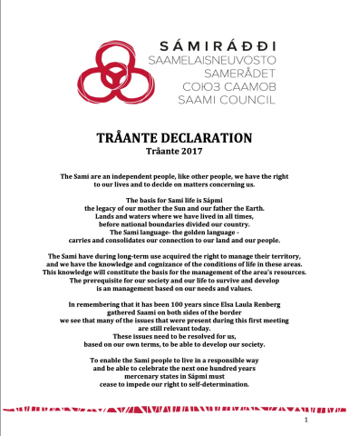 Traante Declaration